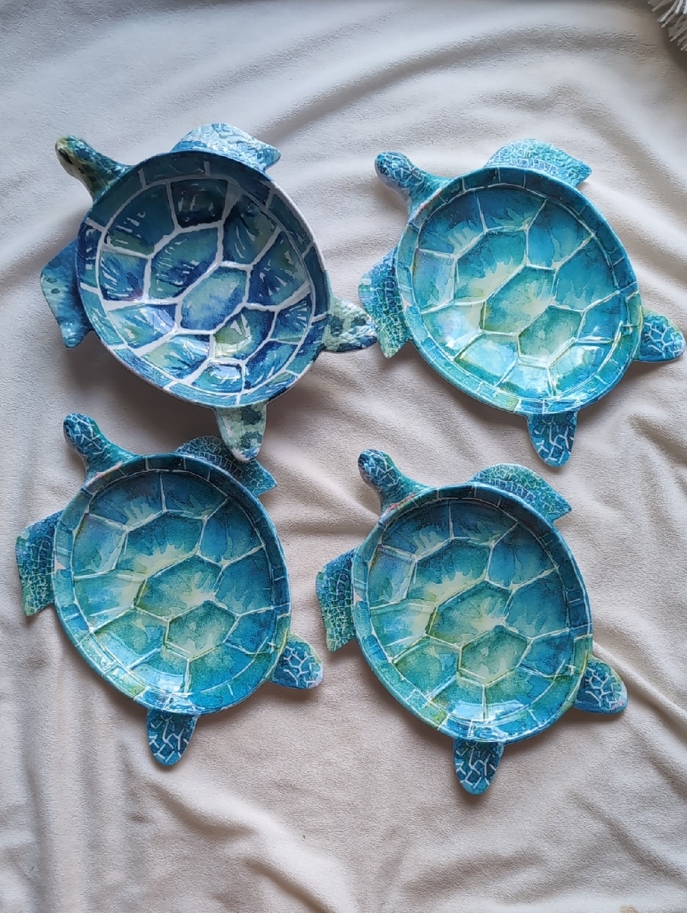 Pier 1 Melamine Sea Turtle 3 Plates And Bowl Set